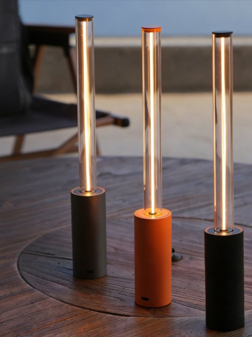 Modern Rechargeable LED Tube Table Lamp – Minimalist Ambient Desk Light(1 Pack)